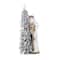 Glitzhome® 4FT Oversized Christmas Woodland Santa with 5FT Lighted Flocked Artificial Christmas Tree